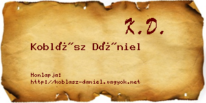 Koblász Dániel névjegykártya